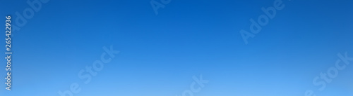 panorama of a cloudless sky above the horizon with a gradient of brightness photo