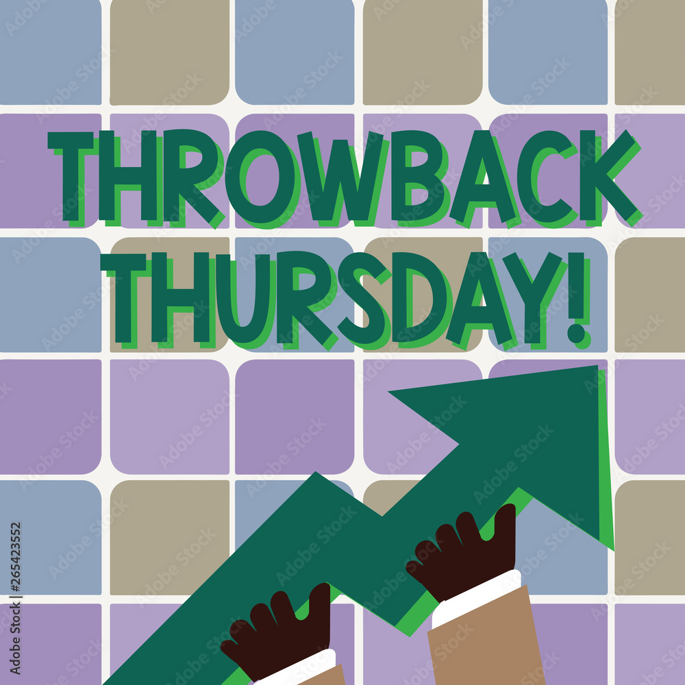 Conceptual hand writing showing Throwback Thursday. Concept meaning