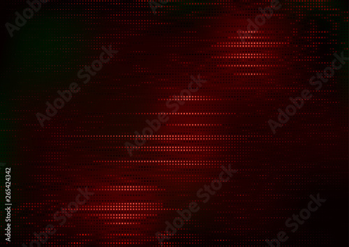 Red Square Pattern on Dark Background - Detailed Halftone Illustration in Red...