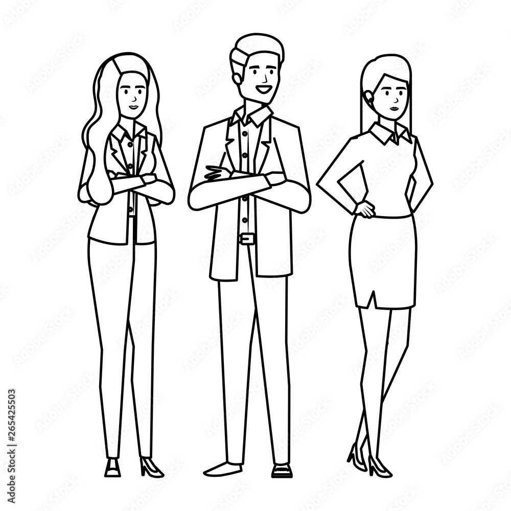 business people teamwork characters business people teamwork characters