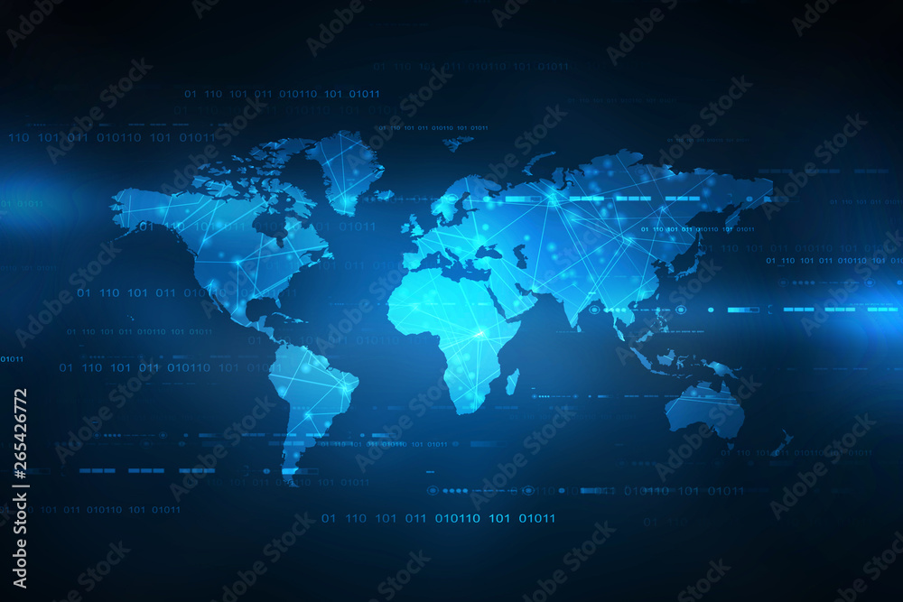 2d illustration world map abstract background 2d illustration world map abstract background