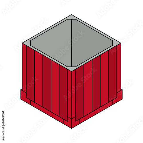 Open air drop box from the game PlayerUnknown’s Battlegrounds. PUBG. Isometric container. Battle royal concept. Clean and modern vector illustration for design, web.