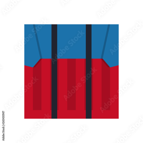 Air drop box from the game PlayerUnknown’s Battlegrounds. PUBG. Flat container. Battle royal concept. Clean and modern vector illustration for design, web.