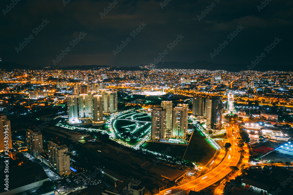 Sao Paulo at night from above