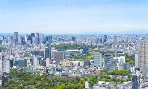 東京風景　2019　春　新緑　青空　六本木から望む新宿　四谷方面