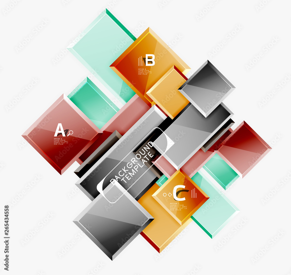 Minimal square banner abstract background