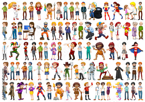 Set of people character