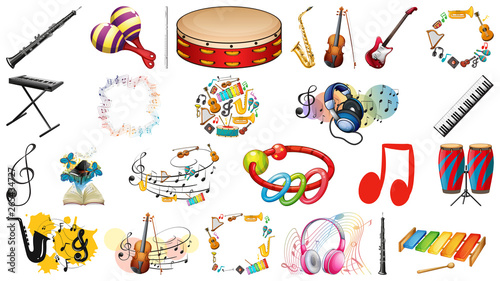 Set of music instruments