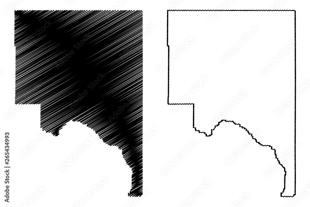 Lassen County, California (Counties in California, United States of America,USA, U.S., US) map vector illustration, scribble sketch Lassen map