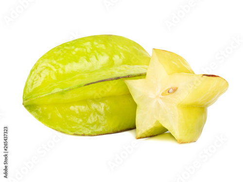 Carambola fruit with half