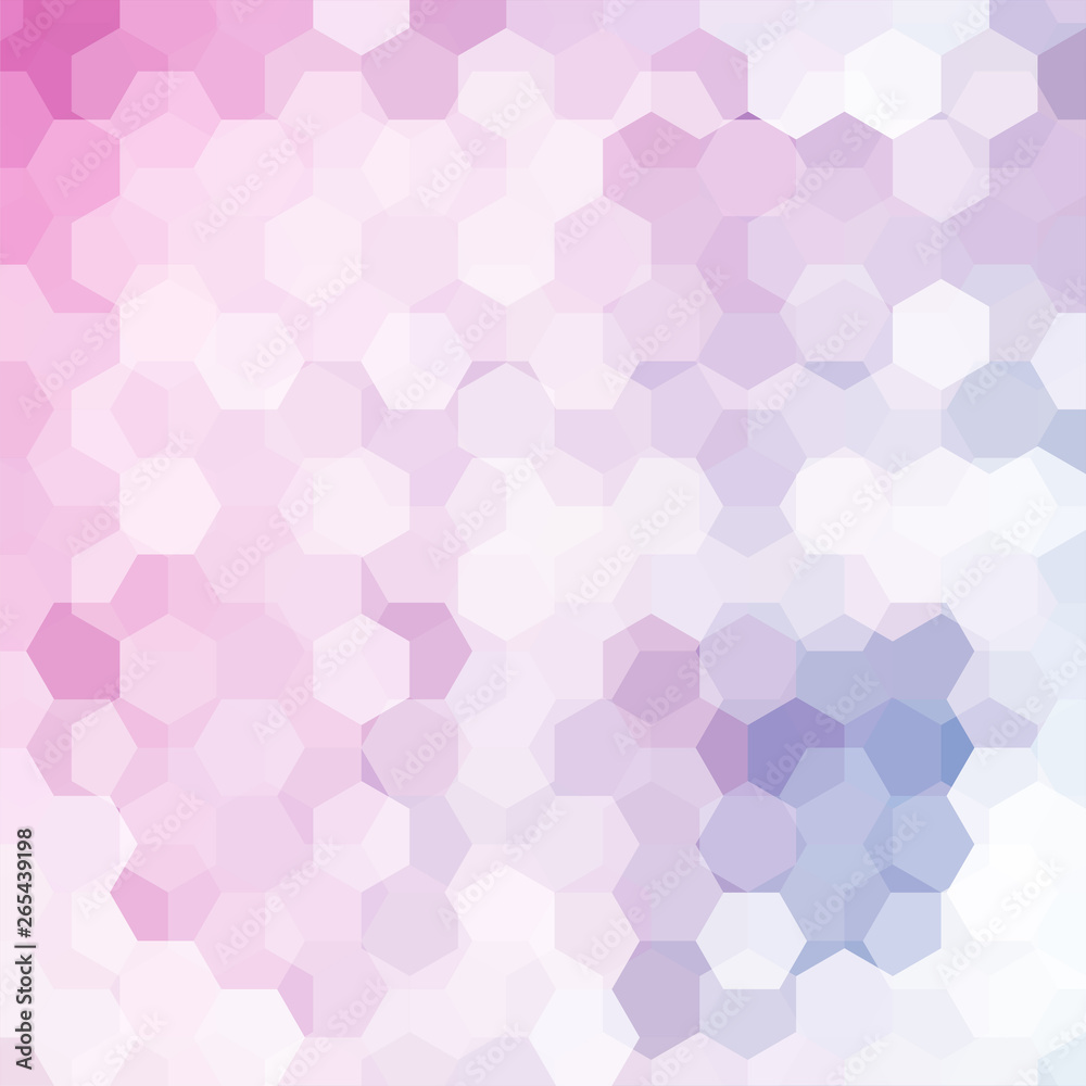 Geometric pattern, vector background with hexagons in pink  tone. Illustration pattern