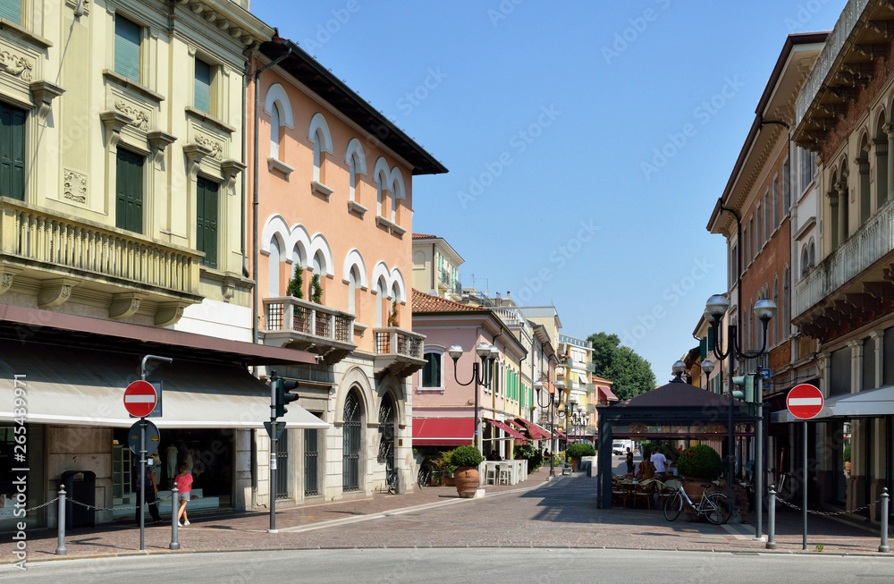 Street in San Dona di Piave near Venice in Italy