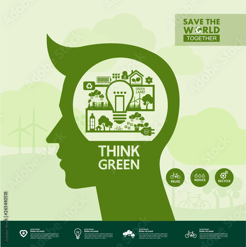 Save the world together vector illustration.