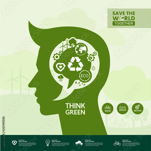 Save the world together vector illustration.