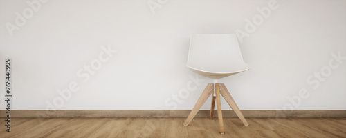 vue 3d chaise seule pied en bois photo