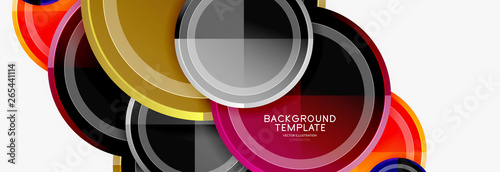 Colorful glossy circles background