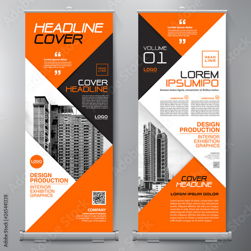 Business Roll Up. Standee Design. Banner Template. Presentation and Brochure Flyer.