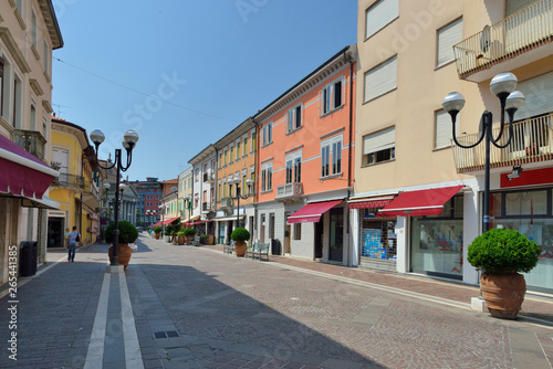 Street in San Dona di Piave near Venice in Italy