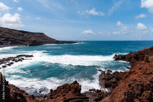 A view of a beach of Lanzarote, Canary Islands, Spain.