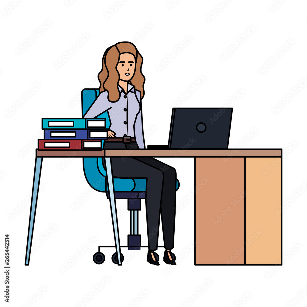 elegant businesswoman in the workplace elegant businesswoman in the workplace