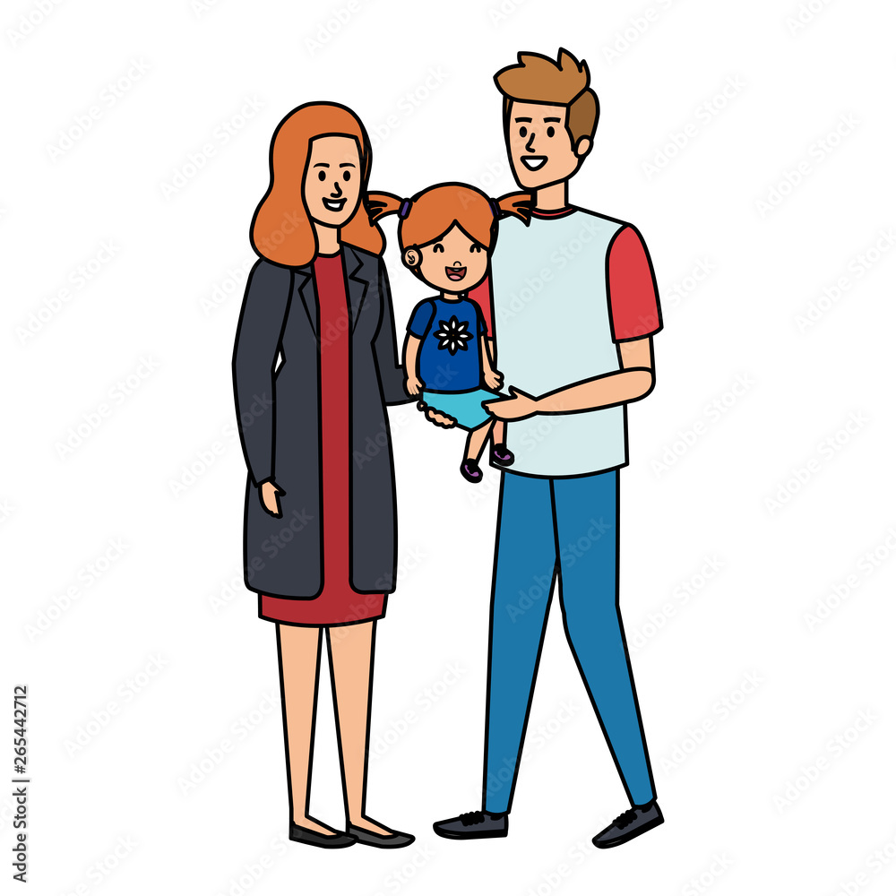 parents couple with daughter characters parents couple with daughter characters
