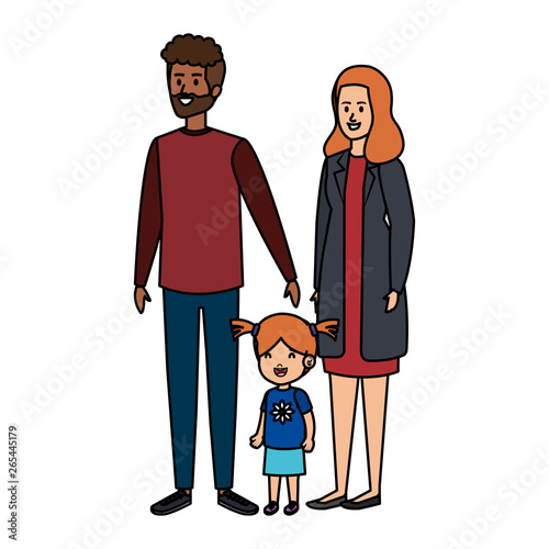 interracial parents couple with son characters