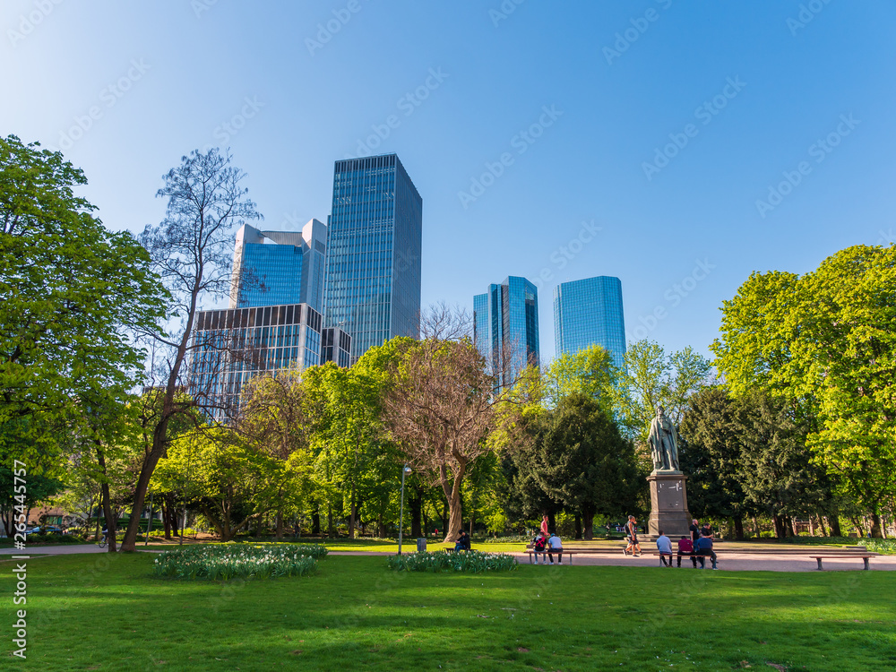 Frankfurt city skyline view