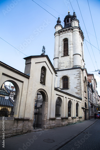 Ancient architecture in the centr od Lviv