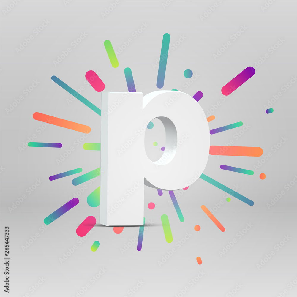 3D character from a fontset with colorful background, vector illustartion 3D character from a fontset with colorful background, vector illustartion