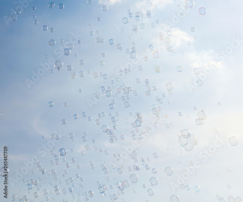 Wallpaper Mural Soap bubbles fly in the blue sky Torontodigital.ca