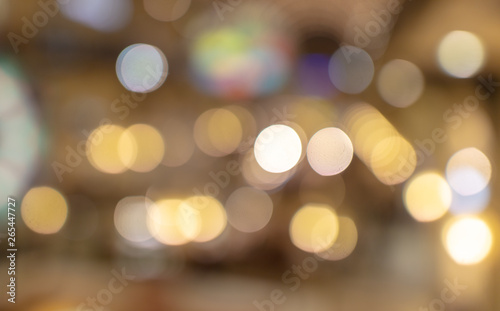 Bokeh in the mall as an abstract background