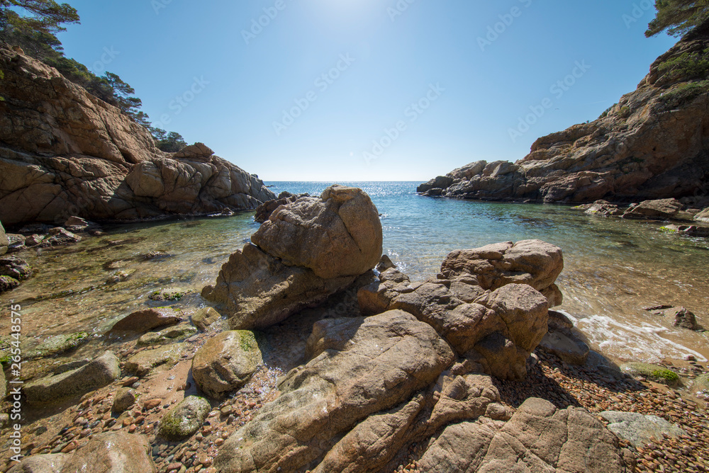 In the Morisca cove of Tossa de Mar, Costa brava