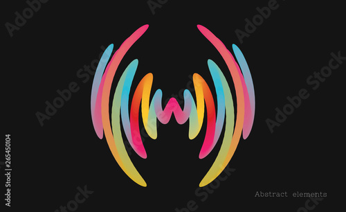 abstract colorfur element symmetric graphic in circle form