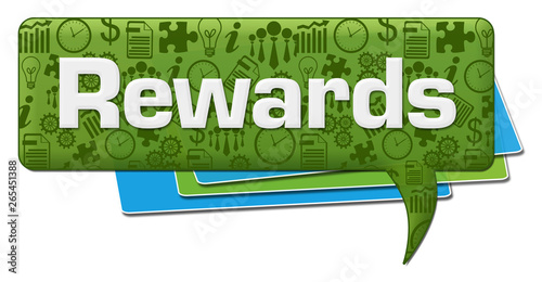 Rewards Business Symbols Green Blue Comment Symbol 