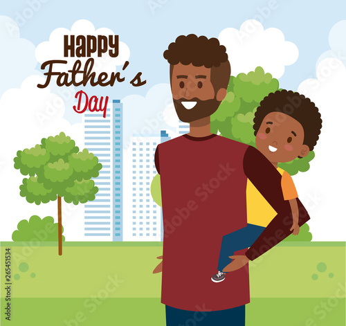man with his son to fathers day holiday