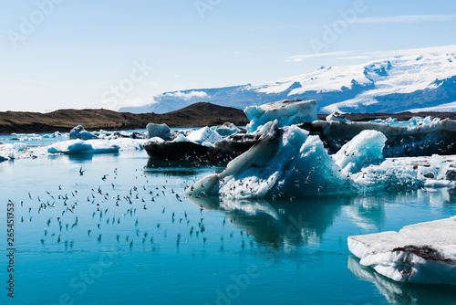 アイスランドの氷河湖