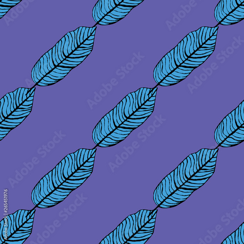 beautiful seamless pattern with a beautiful graphic feather