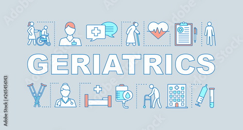 Geriatrics word concepts banner