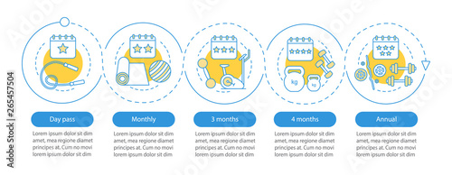 Fitness subscription vector infographic template