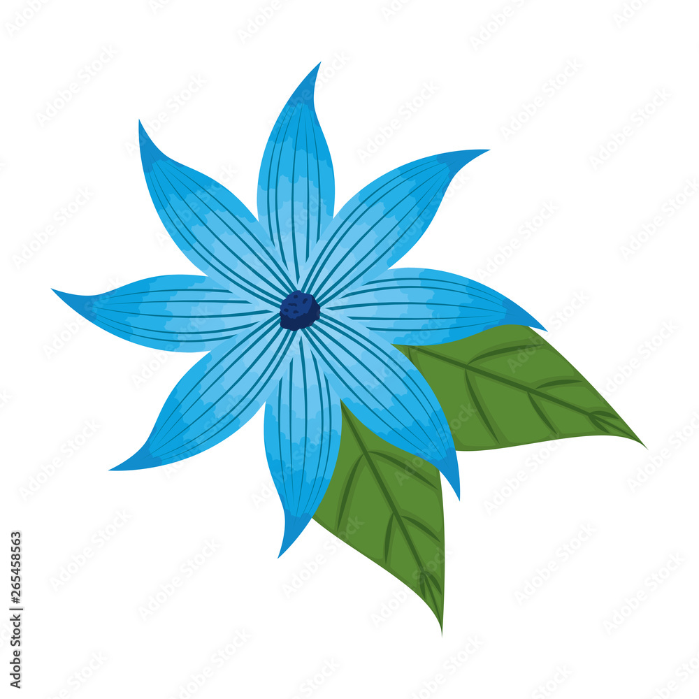 Fototapeta premium beautiful flower with leafs decoration