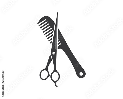scissor icon logo vector illustration
