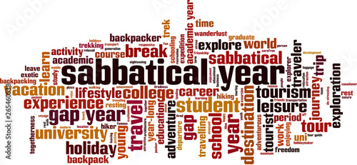 Sabbatical year word cloud photo