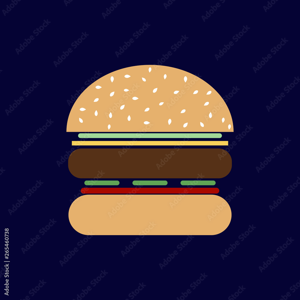 Flat hamburger symbol Flat hamburger symbol