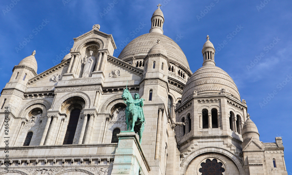 Basilica of the Sacred Heart (Sacre Coeur) in Paris France. April 2019