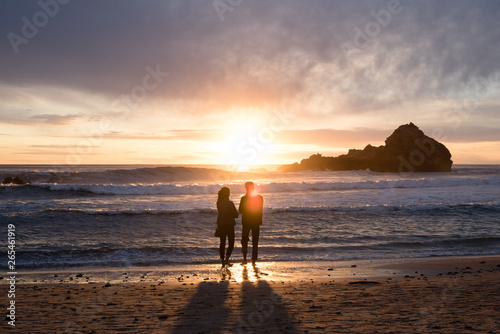 lovers on the beach photo