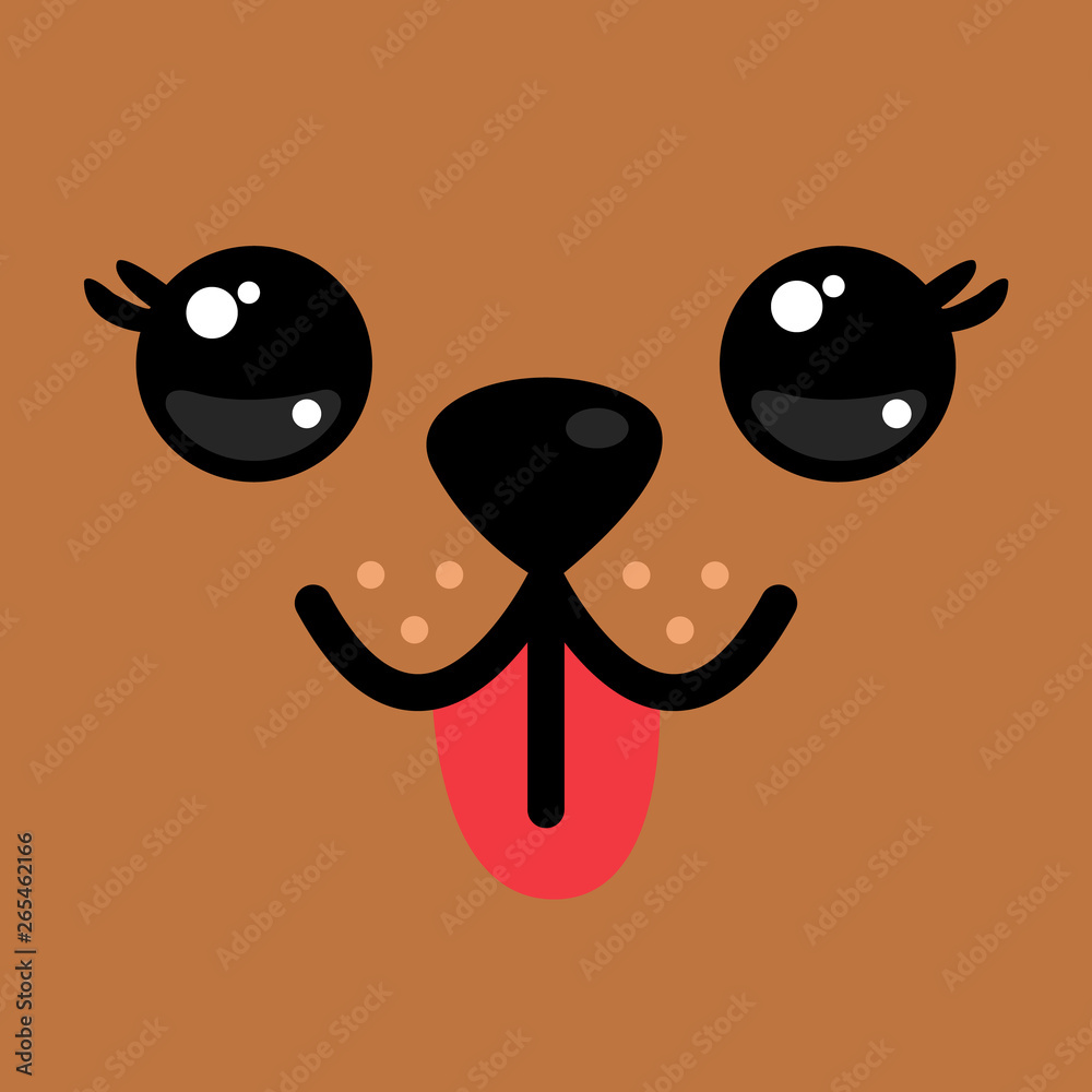 Fototapeta premium Logo of Dog face brown color.
