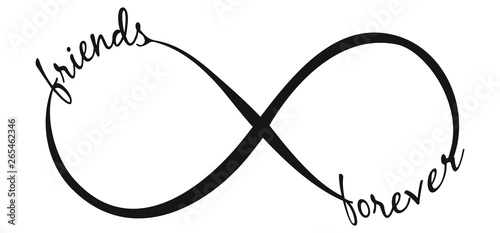 Infinity sign with friends forever.