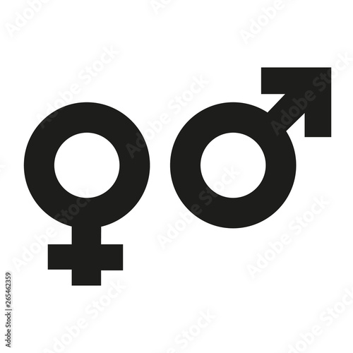 solated illustrations of male and female gender symbols