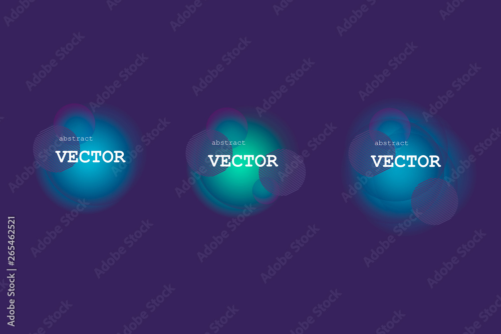 Set abstract colorful liquid geometric shape. fluid gradient design for banner, card, brochure. Isolated waves. Vector illustration Set abstract colorful liquid geometric shape. fluid gradient design for banner, card, brochure. Isolated waves. Vector illustration