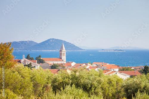 Pakostane, Zadar, Croatia - Steeple of Pakostane at the coastline of Zadar